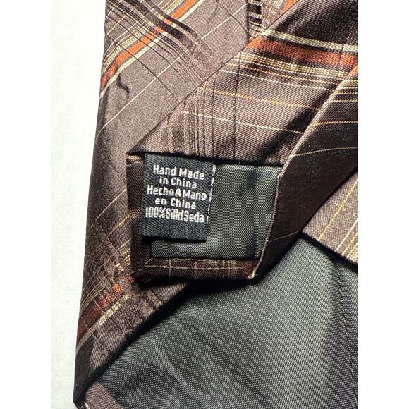 Alfani 100% Silk Tie Classic Browns - Picture 1 of 4